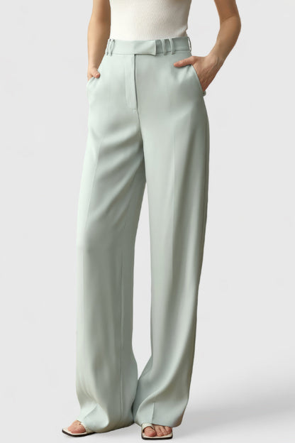 Classic High Waisted Trousers - Green