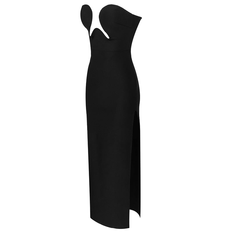 YAIZA SLEEVELESS SIDE SLITE MAXI DRESS