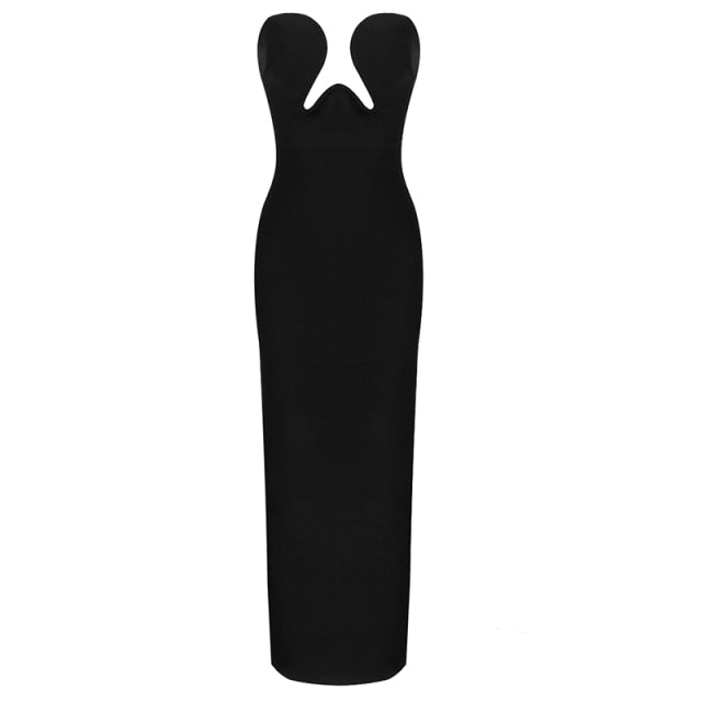 YAIZA SLEEVELESS SIDE SLITE MAXI DRESS